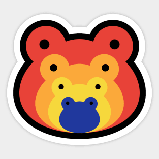 Rainbow Frogs Sticker